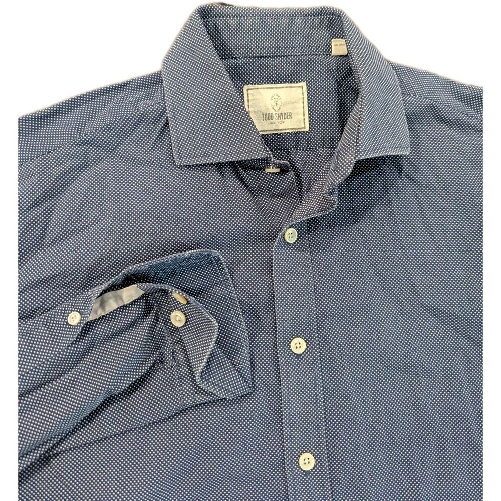 Todd Snyder Shirt Mens 16 34/35 Large Blue  Business Casual dress shirt